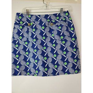 Melly M Womens Navy Blue Tennis Pickleball Lined Retro Skirt Pockets Size 8 GUC